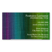 水鮮やか色抽象芸術ストライプ名前をカスタムする マグネット名刺 (正面)