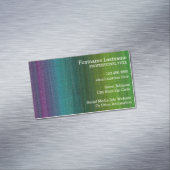 水鮮やか色抽象芸術ストライプ名前をカスタムする マグネット名刺 (インサイチュ)