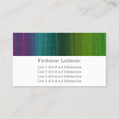 水鮮やか色抽象芸術ストライプ名前をカスタムする 名刺 (裏面)