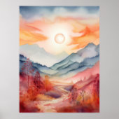 水鮮やか色景観ファインアートポスタープリント ポスター (正面)