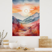 水鮮やか色景観ファインアートポスタープリント ポスター (キッチン)