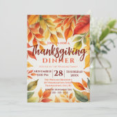 水鮮やか色紅葉感謝祭縁ど 招待状 (スタンド正面)