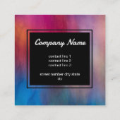 水鮮やか色芸術的はっきりしたモダン色 スクエア名刺 (裏面)