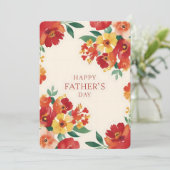 水鮮やか色開花ハッピーファーザーズデイカード シーズンカード (スタンド正面)