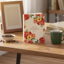 水鮮やか色開花ハッピーファーザーズデイカード