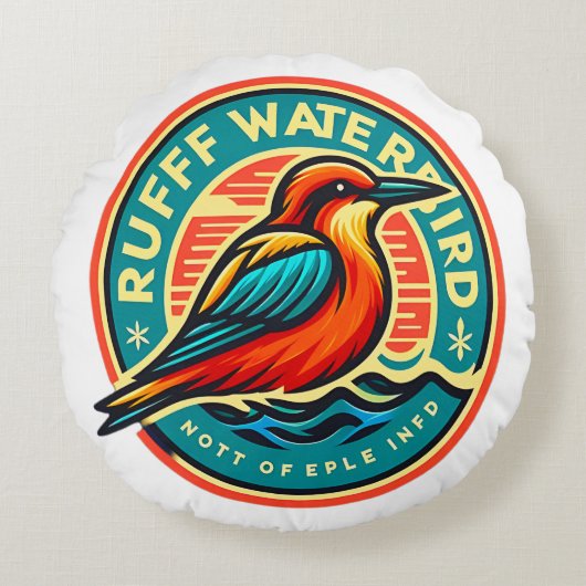 水鳥の羽毛 ラウンドクッション (正面)