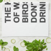 水鳥は飲まない キッチンタオル (折り畳み)