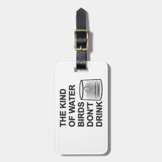 水鳥は飲まない ラゲッジタグ (正面縦)