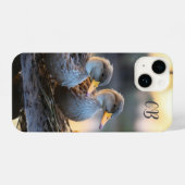 水鳥ダックス鳥類野生生物自然動物芸術 iPhoneケース (裏面横)