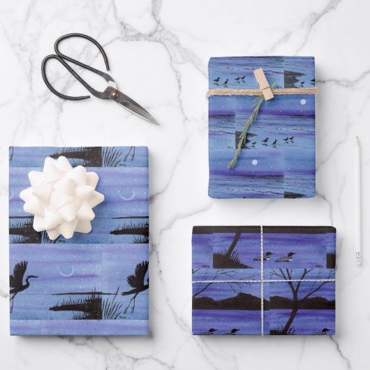 水鳥ラッピング紙シート ラッピングペーパーシート (正面)