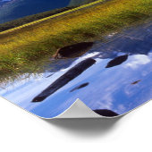 水鳥湖の静かな水は ポスター (角)