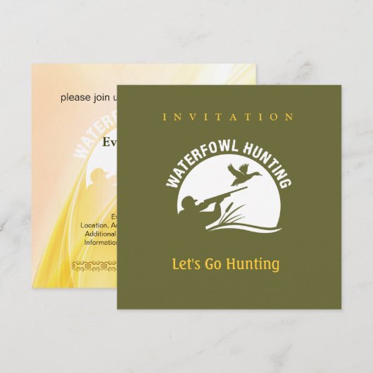 水鳥狩り招待状 招待状 (正面/裏面)