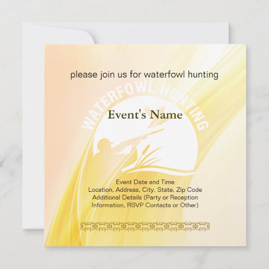水鳥狩り招待状 招待状 (裏面)