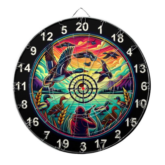 水鳥飛行目標デザイン ダーツボード (正面)