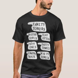 水鳥、フライアッタース、太ったフクロウ、おならタオル Tシャツ