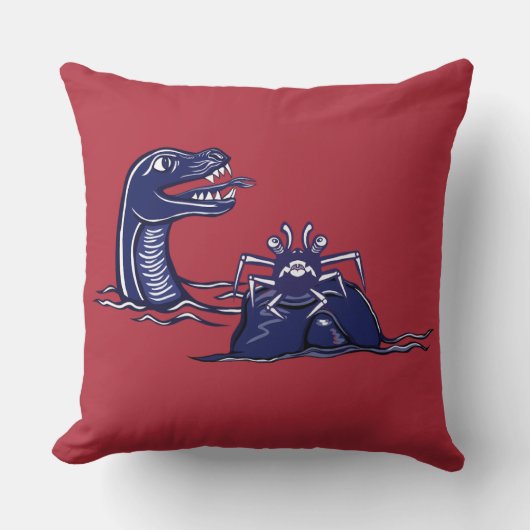 水龍と化け蟹 クッション (正面)