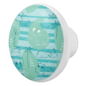 水1と遊んでいるかわいい動物 セラミックノブ (右)