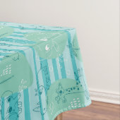 水1と遊んでいるかわいい動物 テーブルクロス (インサイチュ)