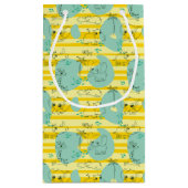 水2と遊んでいるかわいい動物 スモールペーパーバッグ (裏面)