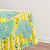 水2と遊んでいるかわいい動物 テーブルクロス (インサイチュ)