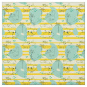 水2と遊んでいるかわいい動物 ファブリック (見本)