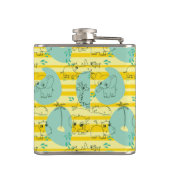 水2と遊んでいるかわいい動物 フラスク (裏面)