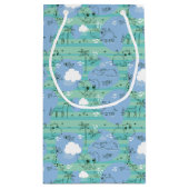 水3と遊んでいるかわいい動物 スモールペーパーバッグ (裏面)