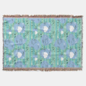 水3と遊んでいるかわいい動物 スローブランケット (正面)