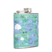 水3と遊んでいるかわいい動物 フラスク (右)