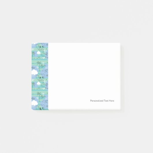 水3と遊んでいるかわいい動物 ポストイット (正面)