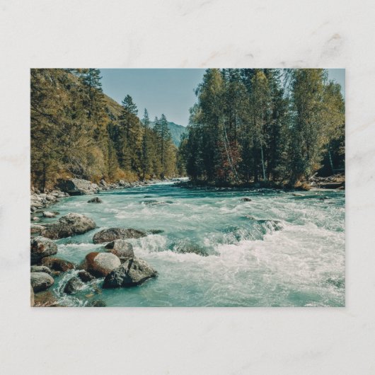 水 |アルタイ山脈、クチェッラ川 ポストカード (正面)