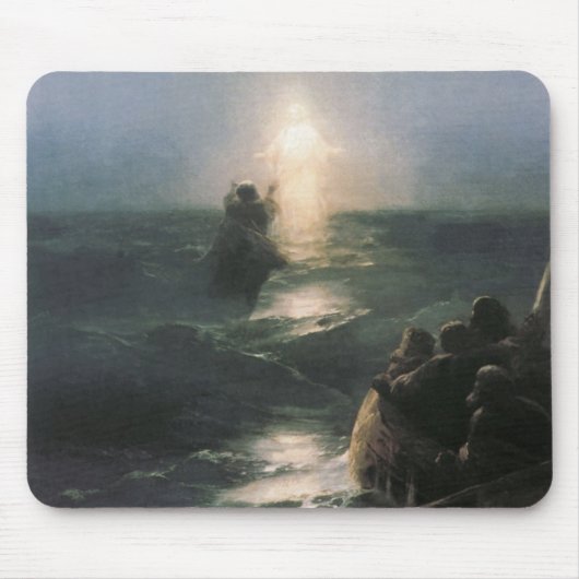 水、イヴァンAivazovskyの絵画にイエス・キリストの歩く マウスパッド (正面)