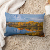 水 オックスボウベンドジャクソンワイオミング ランバークッション (ブランケット)