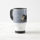 水、カスタマイズ可能なマグのおもしろい犬 トラベルマグ (正面左)