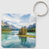 水 |カナダのジャスパー国立公園、マリーニュ湖 キーホルダー (裏面)