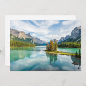 水 |カナダのジャスパー国立公園、マリーニュ湖 サンキューカード (正面/裏面)