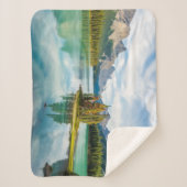 水 |カナダのジャスパー国立公園、マリーニュ湖 シェルパブランケット (正面)