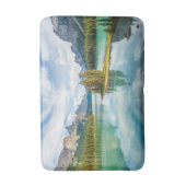 水 |カナダのジャスパー国立公園、マリーニュ湖 バスマット (正面縦)