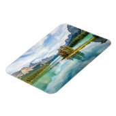 水 |カナダのジャスパー国立公園、マリーニュ湖 マグネット (左側)