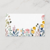 水カラフル色ワイルドフラワー草原 エンクロージャーカード (裏面)