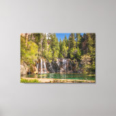 水 |グレンぶら下がったウッド湖春（コロラド） キャンバスプリント (正面)