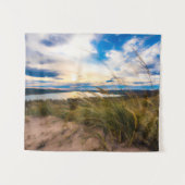 水 |グレン・レイク・スリーピング・ベア・デューンズ・ミシガン タペストリー (正面(横))