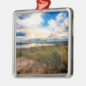 水 |グレン・レイク・スリーピング・ベア・デューンズ・ミシガン メタルオーナメント (左)