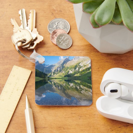 水 |スイス湖アルプス(スイス) キーホルダー (デスク)