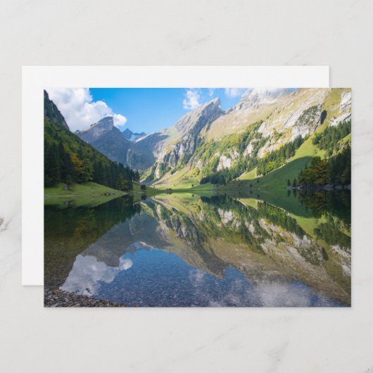 水 |スイス湖アルプス(スイス) サンキューカード (正面/裏面)