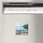 水 |スウェーデンの湖でカヌー マグネット (インサイチュ (食洗機))