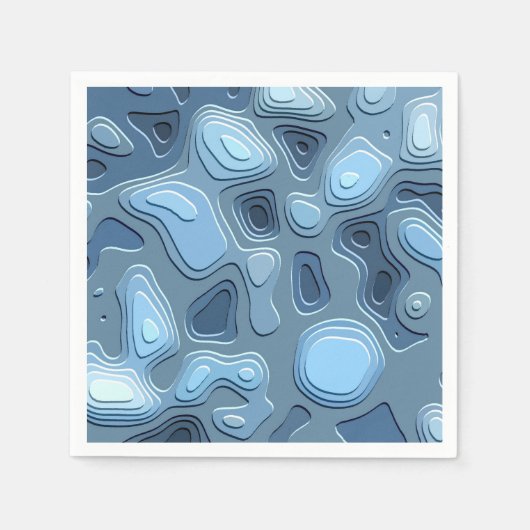 水 スタンダードカクテルナプキン (正面)