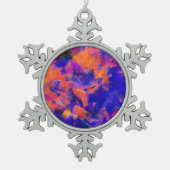 水 スノーフレークピューターオーナメント (正面)