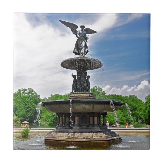水"セントラル・パーク、NYCのBethesda "天使 タイル (正面)