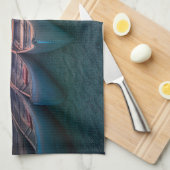 水 |セントルイス・ミズーリ湾 キッチンタオル (四つ折り)